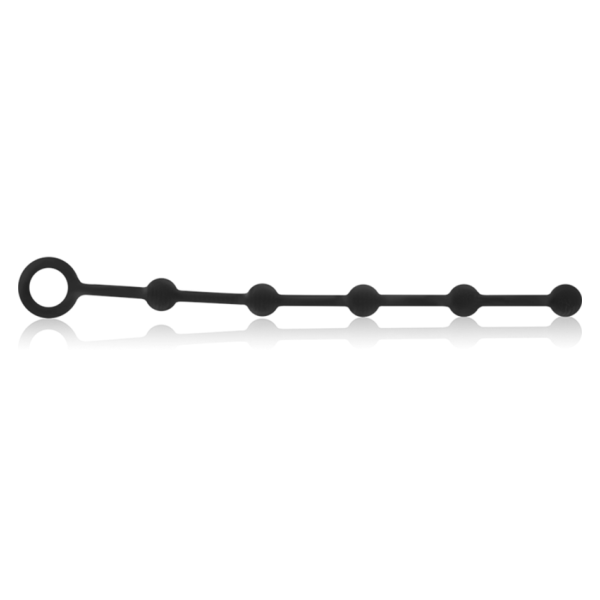 BLACK&SILVER - KORG ROSARIO ANAL INICIACION SILICONA 21 CM