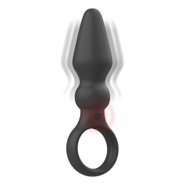 BLACK&SILVER - OZZY POTENTE VIBRADOR PLUG ANAL SILICONA