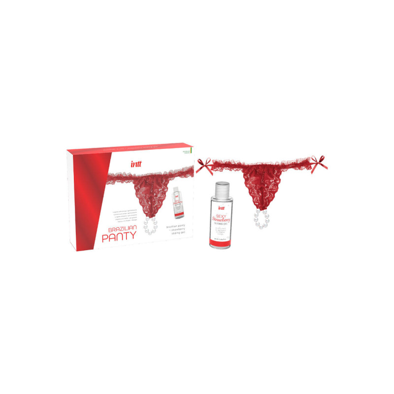 Intt Releases - Culotte Rouge Brésilienne Avec Perles Et Gel