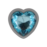 Intense - Plug Anal Métal Aluminium Coeur Bleu Taille S | Vybes.it