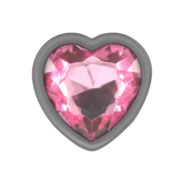 Intense - Plug Anal Metal Aluminio Corazón Rosa Talla M | Vybes.it