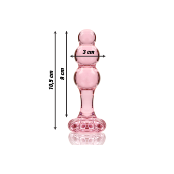 Nebula Series By Ibiza - Model 1 Anal Plug Borosilicate Glass Pink