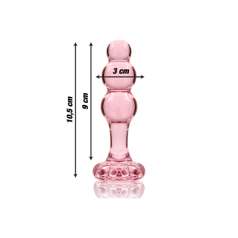 Nebula Series By Ibiza - Modèle 1 Plug Anal Verre Borosilicate Rose