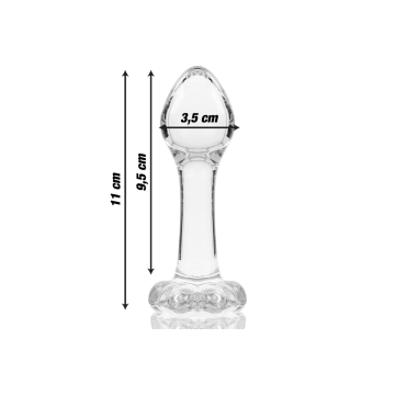 Nebula Series By Ibiza - Model 2 Anal Plug Borosilicate Glass Clear
