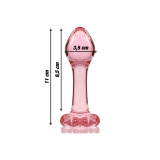 Nebula Series By Ibiza - Modell 2 Analplug Borosilikatglas Rosa 11