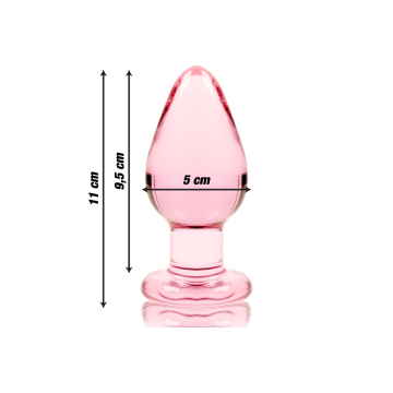 Nebula Series By Ibiza - Plug Anal Modèle 3 Verre Borosilicate Rose