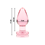 Nebula Series By Ibiza - Modelo 3 Plug Cristal Rosa 11 Cm - O - 5