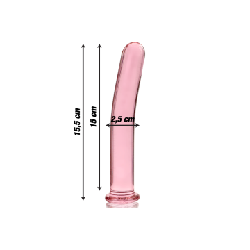 Nebula Series By Ibiza - Model 9 Dildo Borosilicate Glass Pink 15.5