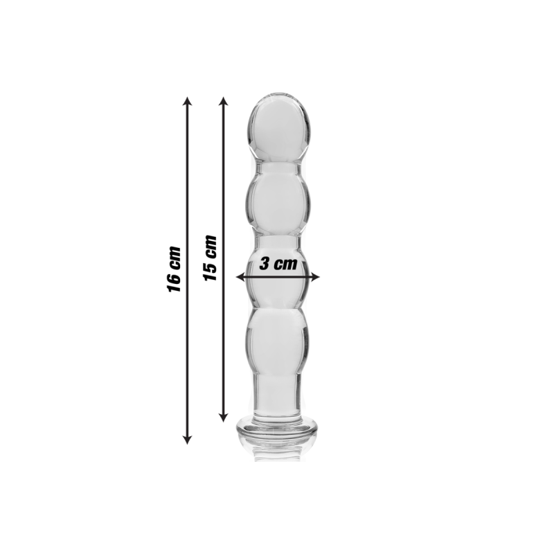 Nebula Series By Ibiza - Modell 10 Dildo Borosilikatglas Klar 16.5