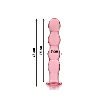 Nebula Series By Ibiza - Modell 10 Dildo Borosilikatglas Rosa 16.5