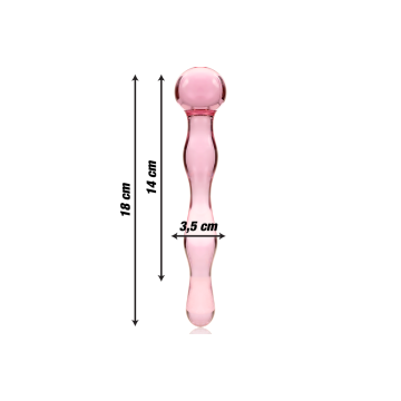 Nebula Series By Ibiza - Model 13 Dildo Borosilicate Glass Pink 18