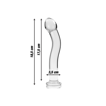 Nebula Series By Ibiza - Model 18 Dildo Borosilicate Glass Clear