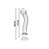 Nebula Series By Ibiza - Modelo 18 Dildo Cristal Transparente 18.5