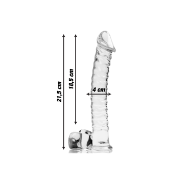 Nebula Series By Ibiza - Model 23 Dildo Borosilicate Glass Clear