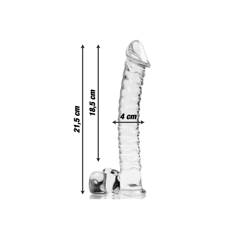 Nebula Series By Ibiza - Modelo 23 Dildo Cristal Transparente 21.5