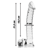 NEBULA SERIES BY IBIZA - MODELO 23 DILDO CRISTAL TRANSPARENTE 21.5 CM -O- 4 CM