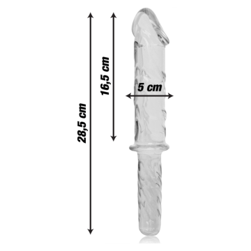 NEBULA SERIES BY IBIZA - MODELO 24 DILDO CRISTAL TRANSPARENTE 28.5 CM -O- 5 CM