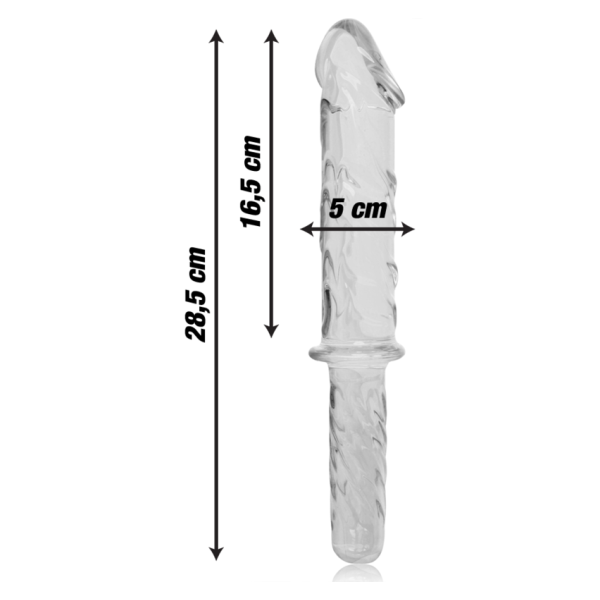 NEBULA SERIES BY IBIZA - MODELO 24 DILDO CRISTAL TRANSPARENTE 28.5 CM -O- 5 CM