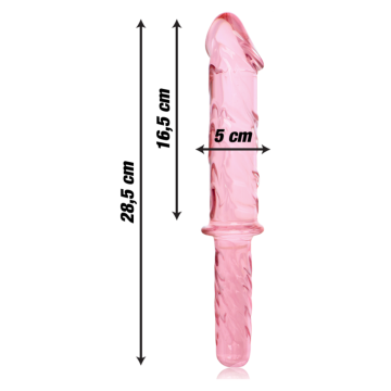 NEBULA SERIES BY IBIZA - MODELO 24 DILDO CRISTAL ROSA 28.5 CM -O- 5 CM