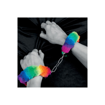 SPENCER & FLEETWOOD - HANDSCHELLEN AUS METALL MIT REGENBOGENGEFÜTTERT…