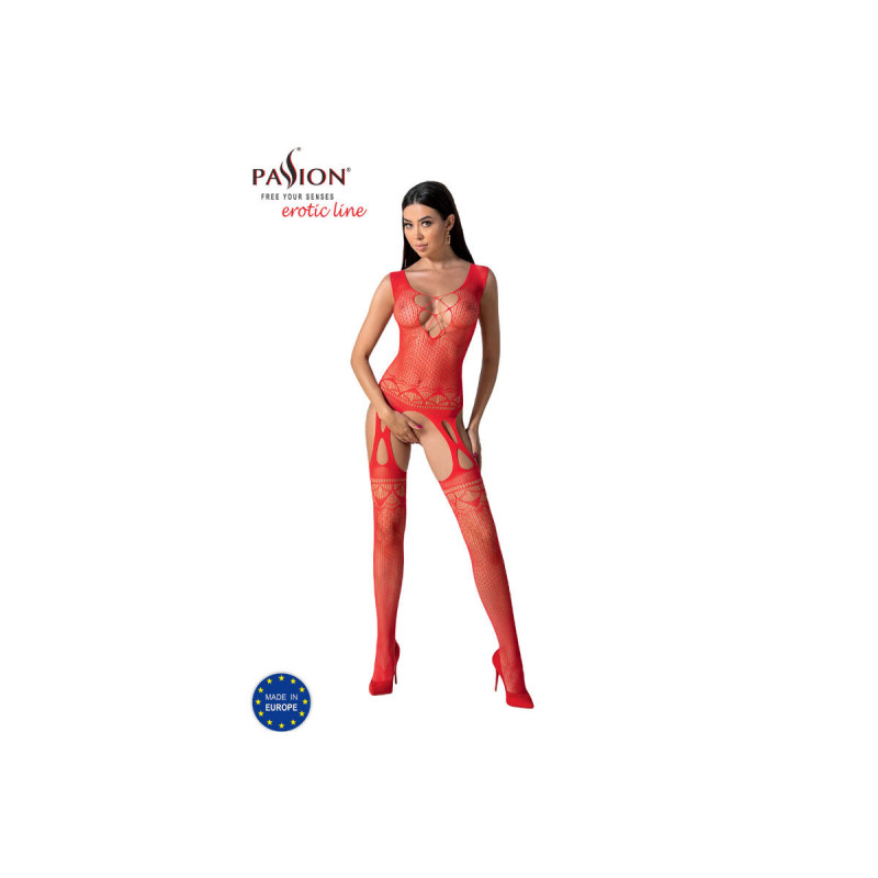 PASSION - BS099 BODYSTOCK ROSSO TAGLIA UNICA - PASSION WOMAN BODYSTOC…