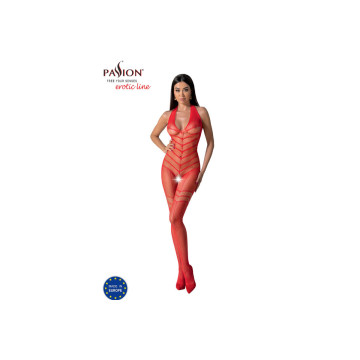 PASSION - BODYSTOCKING BS100 ROSSO TAGLIA UNICA - PASSION WOMAN BODYS…