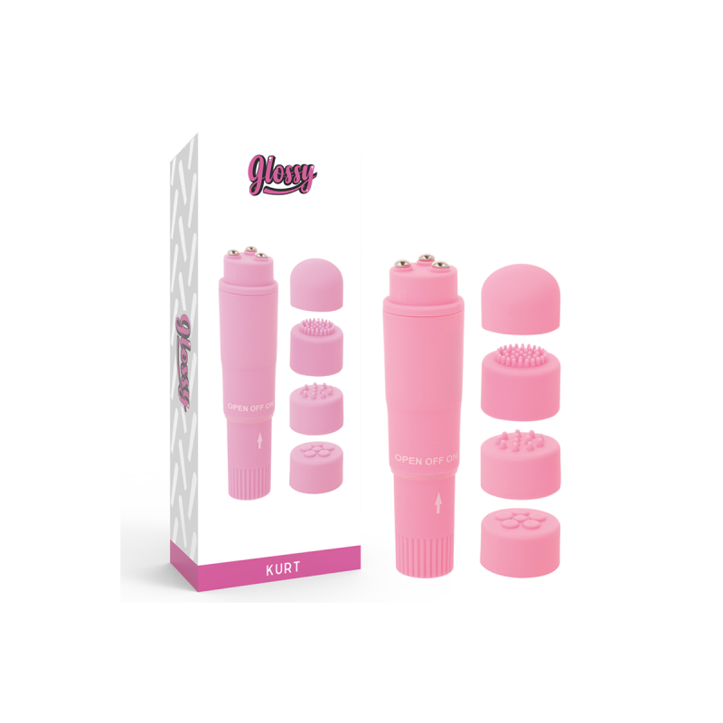 GLOSSY - MASSAGGIATORE POCKET KURT ROSA - Mini vibratori