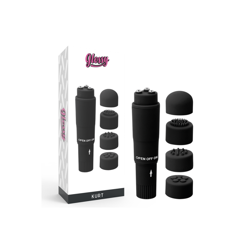 GLOSSY - MASSEUR DE POCHE KURT NOIR - Mini-vibrateurs | Vybes.it
