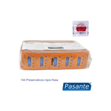 Pasante - Préservatifs Saveur Fraise Sac 144 Unités | Vybes.it