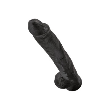 King Cock - Pene Realístico Con Testículos 30.5 Cm Negro | Vybes.it