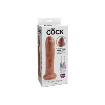 King Cock - Pene Realistico Non Tagliato 17.8 Cm Caramello |