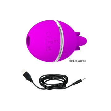 PRETTY LOVE - GEMINI BALL PURPLE ROUND SILICONE VIBRATOR - HIGH TECH…