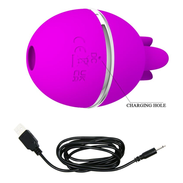 PRETTY LOVE - GEMINI BALL VIBRADOR DE SILICONA REDONDO MORADO