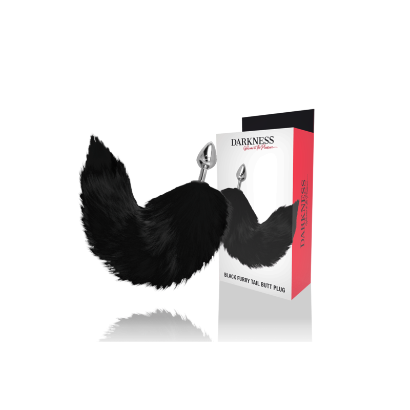 Darkness - Plug Anal Silver 8 Cm Con Cola Negro | Vybes.it
