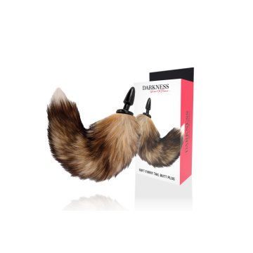 Darkness - Cola Natural Con Plug Anal Silicona 10 Cm | Vybes.it