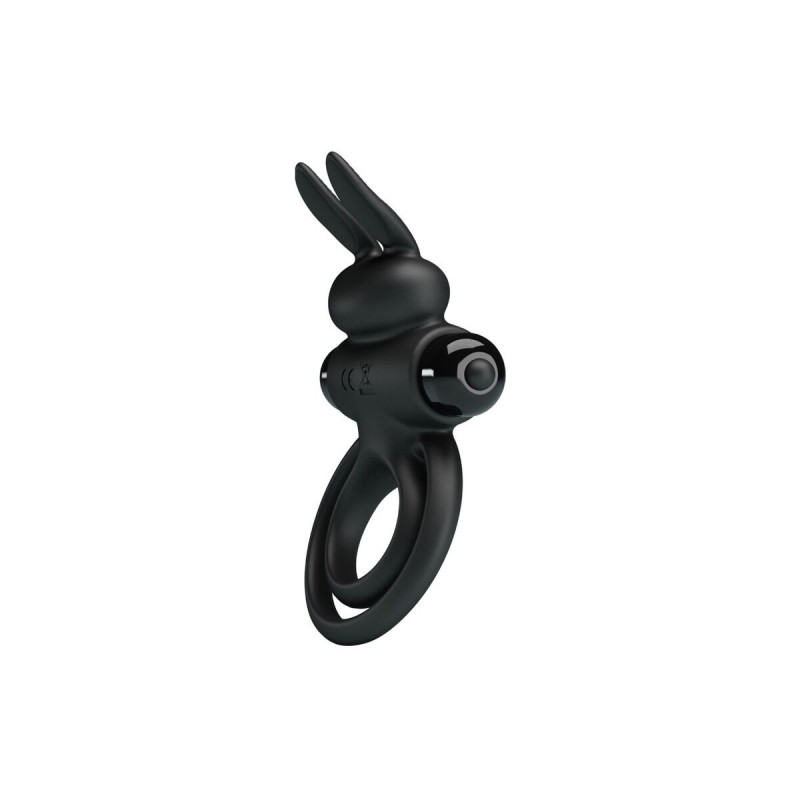 Pretty Love - Anneau De Lapin Vibrator Iii Pour Pénis Noir |