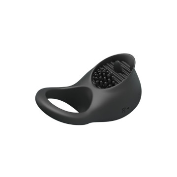 Pretty Love - Anillo Vibrador Para Pene Con Lengua Negro | Vybes.it