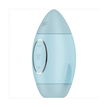 SATISFYER - MISSION CONTROL AZUL VIBRADOR PEQUEÑO DE DOBLE IMPULSO