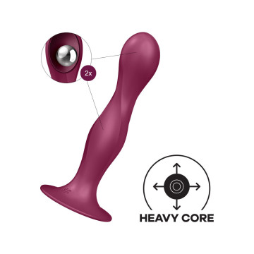 Satisfyer - Double Ball - R Dildo Silicona Granate | Vybes.it