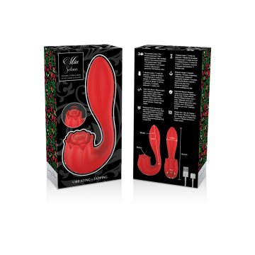 Mia - Selena Estimulador Vibrating + Tapping Rojo | Vybes.it