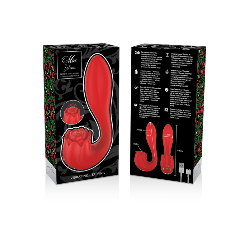 Mia - Selena Estimulador Vibrating + Tapping Rojo | Vybes.it