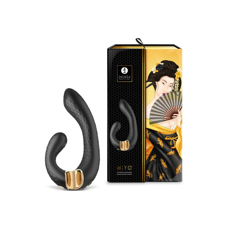 Shunga - Miyo Masajeador Intimo Negro | Vybes.it