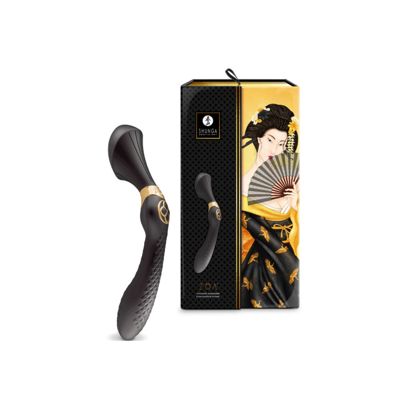 Shunga - Zoa Masajeador Íntimo Negro | Vybes.it