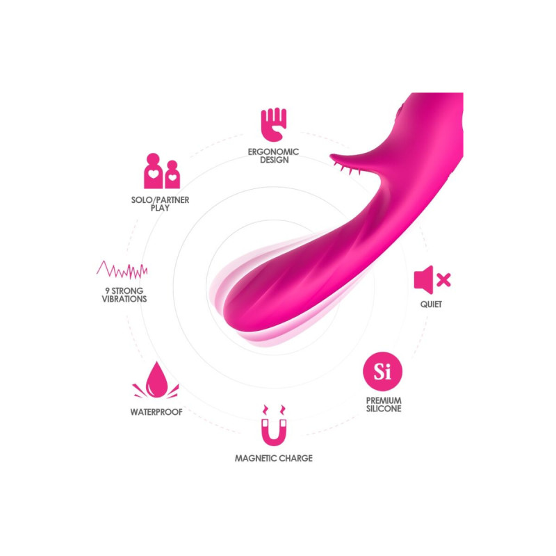 Armony - Romance Vibrador Con Estimulador Fucsia | Vybes.it