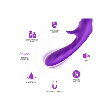 Armony - Romance Vibrador Con Estimulador Violeta | Vybes.it