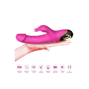 Armony - Meteror Dildo Vibrador Rabbit Rotador Fucsia | Vybes.it
