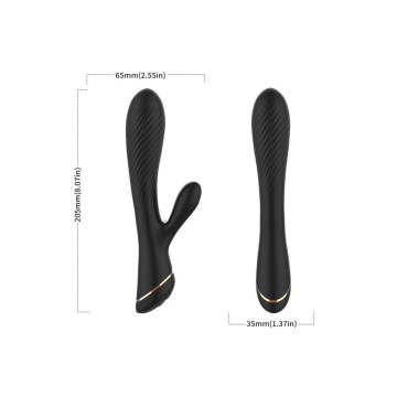 Armony - Vibrador Rabbit Silicona Negro | Vybes.it