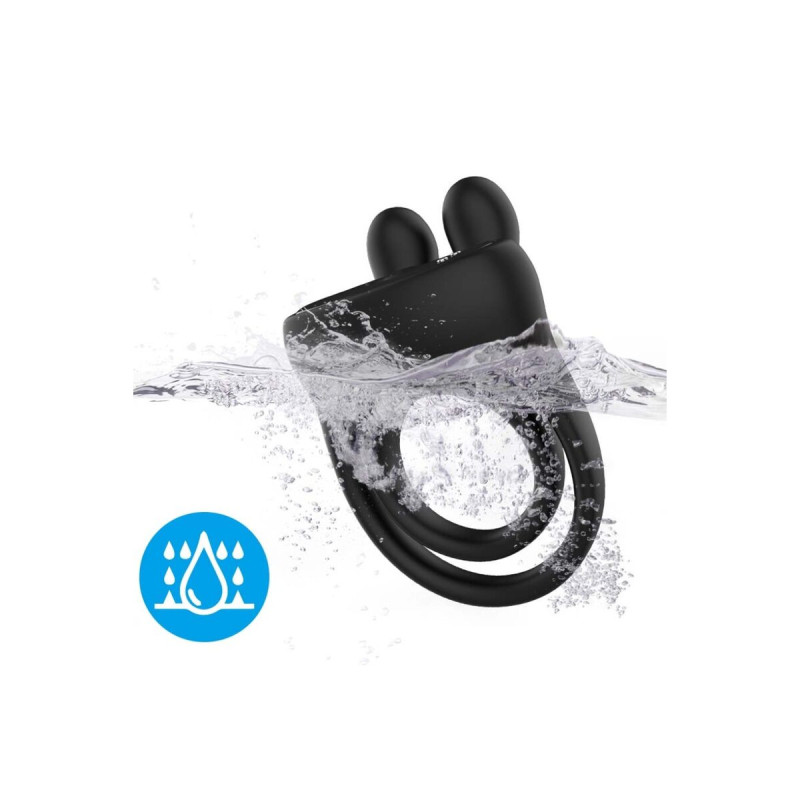 Armony - Anillo Vibrador Rabbit Negro | Vybes.it