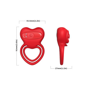 Armony - Anillo Vibrador Corazón Rojo | Vybes.it