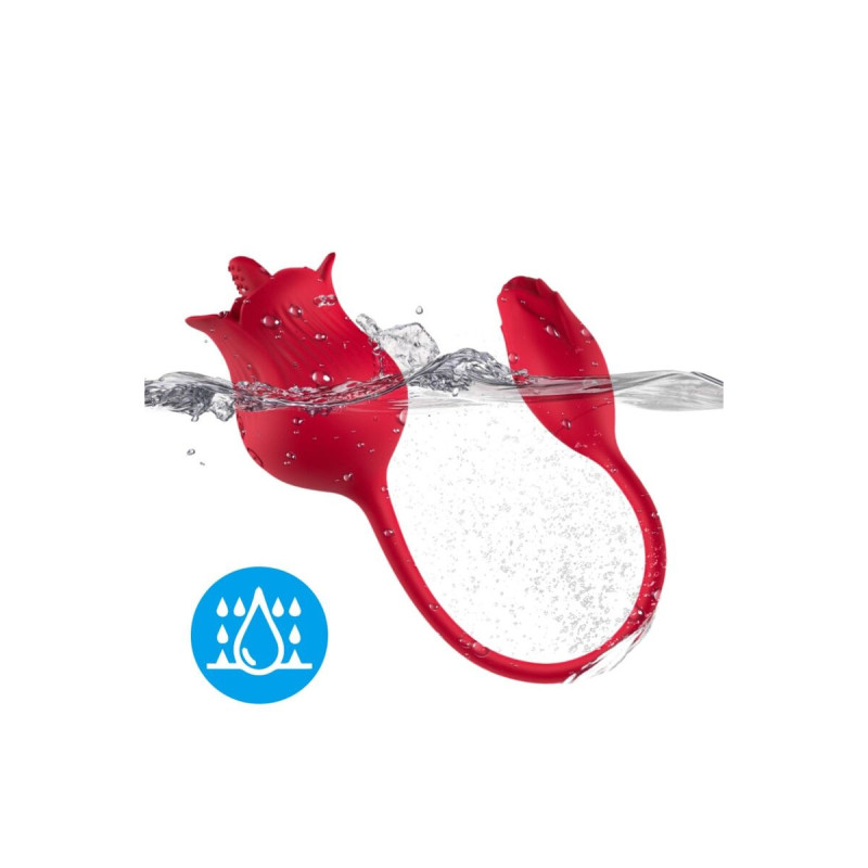Armony - Rosa Vibrador Estimulador Clítoris Con Cola 10 Modos Rojo
